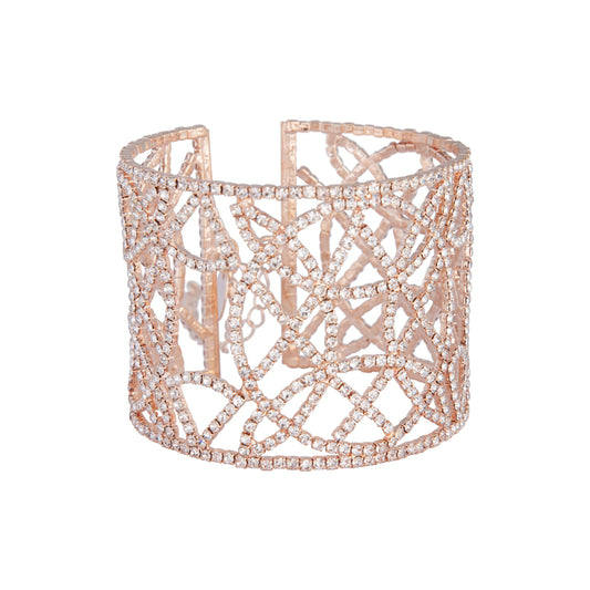 RGLD RG 8 ROW CUPCHN CUFF BL