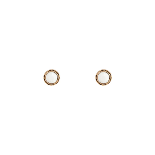 8STD WHITE ROUND FACET STUD ER