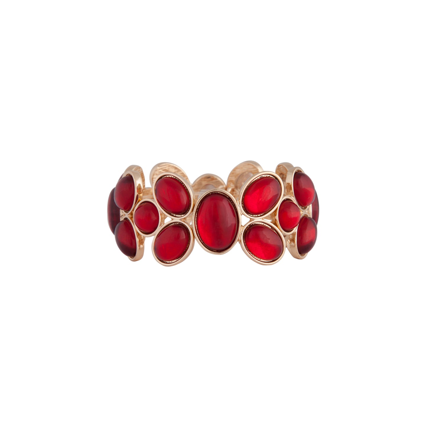 RED SG CABOCHON CAST BEAD BL