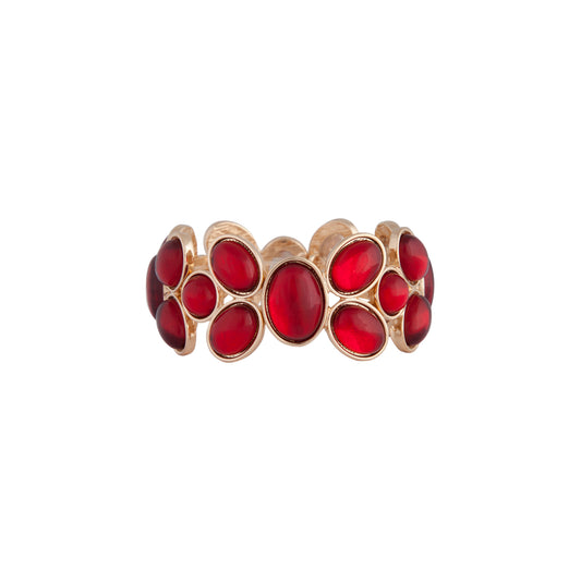 RED SG CABOCHON CAST BEAD BL