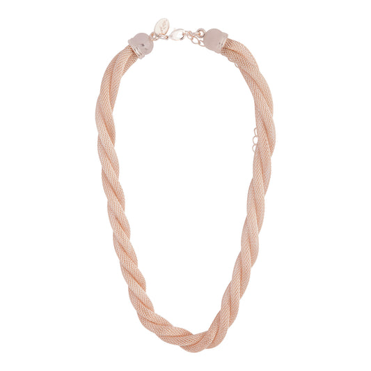 ROSE GOLD MESH TWIST NECKLACE