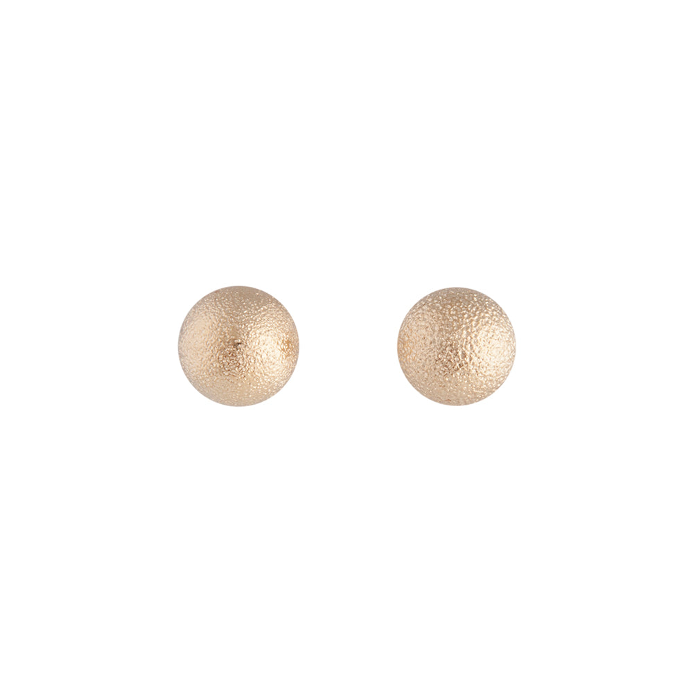 GOLD TONE TEXTURED STUD EARRING