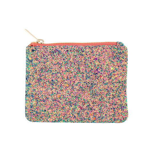 POS FB LT MLTI GLITTER POUCH