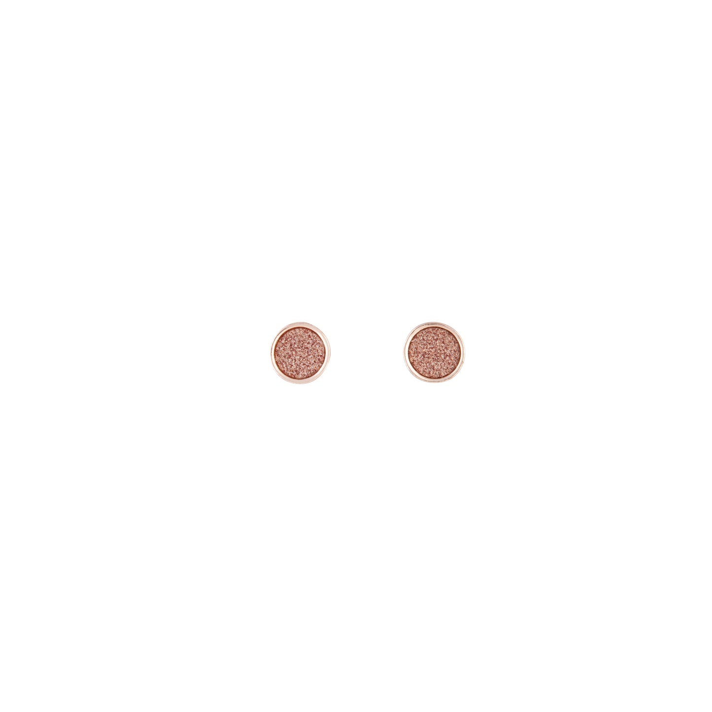 MINI ROUND GLITTER STUDS IN PINK