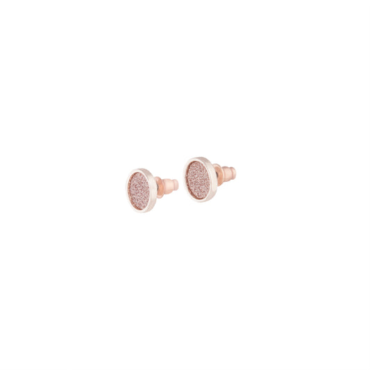 MINI ROUND GLITTER STUDS IN PINK