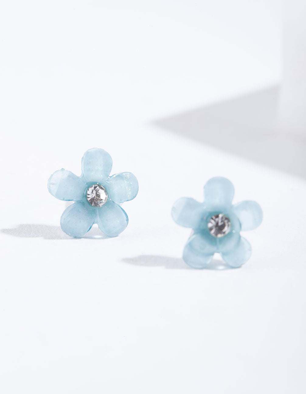 8STD BLUE PRETTY FLOWER STUD