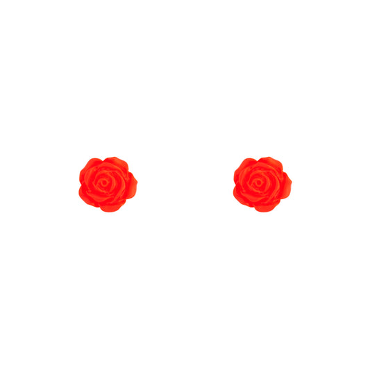 8STD AC POP ORANGE ROSE STUD