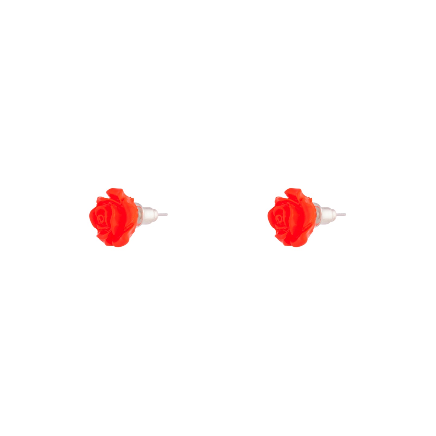 8STD AC POP ORANGE ROSE STUD