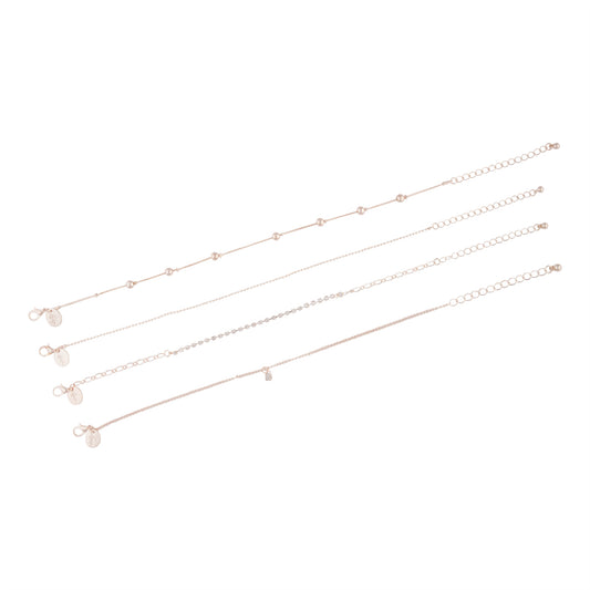 RGES RG BALL & DIA 4PK ANKLET