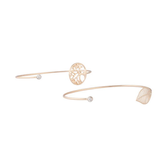 GOLD TREE OF LIFE THIN OPEN CUFF 2 PACK