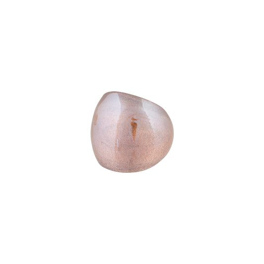 BRONZE GLITTER DOME RING