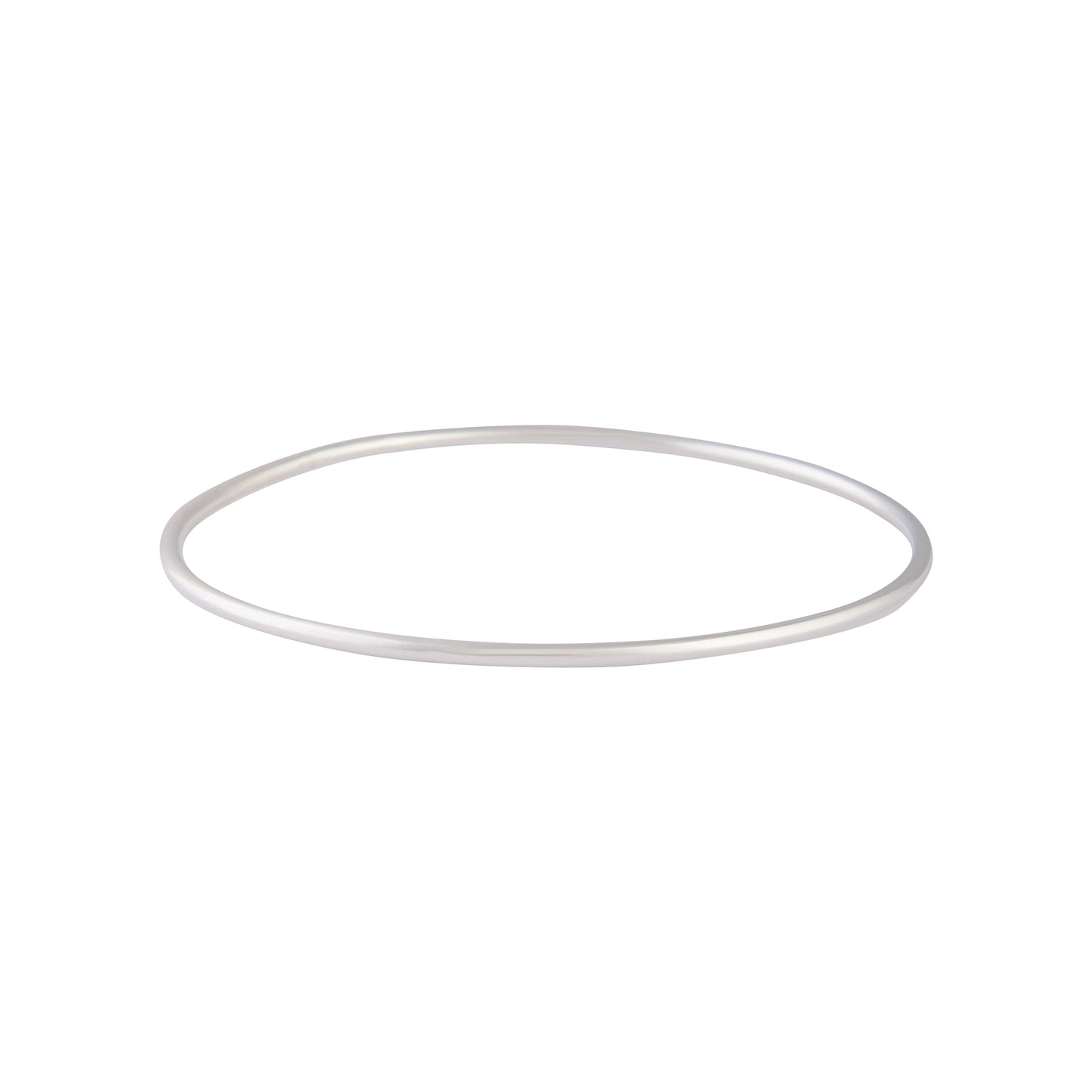 SIMPLE STERLING SILVER 2MM ROUNDED BANGLE