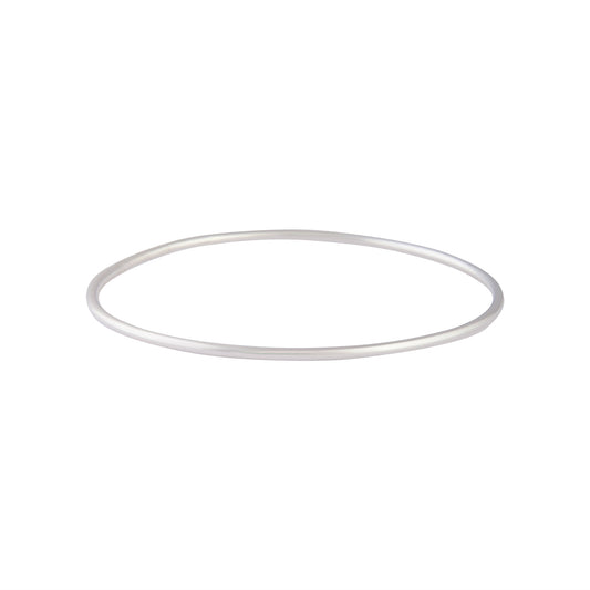 SIMPLE STERLING SILVER 2MM ROUNDED BANGLE