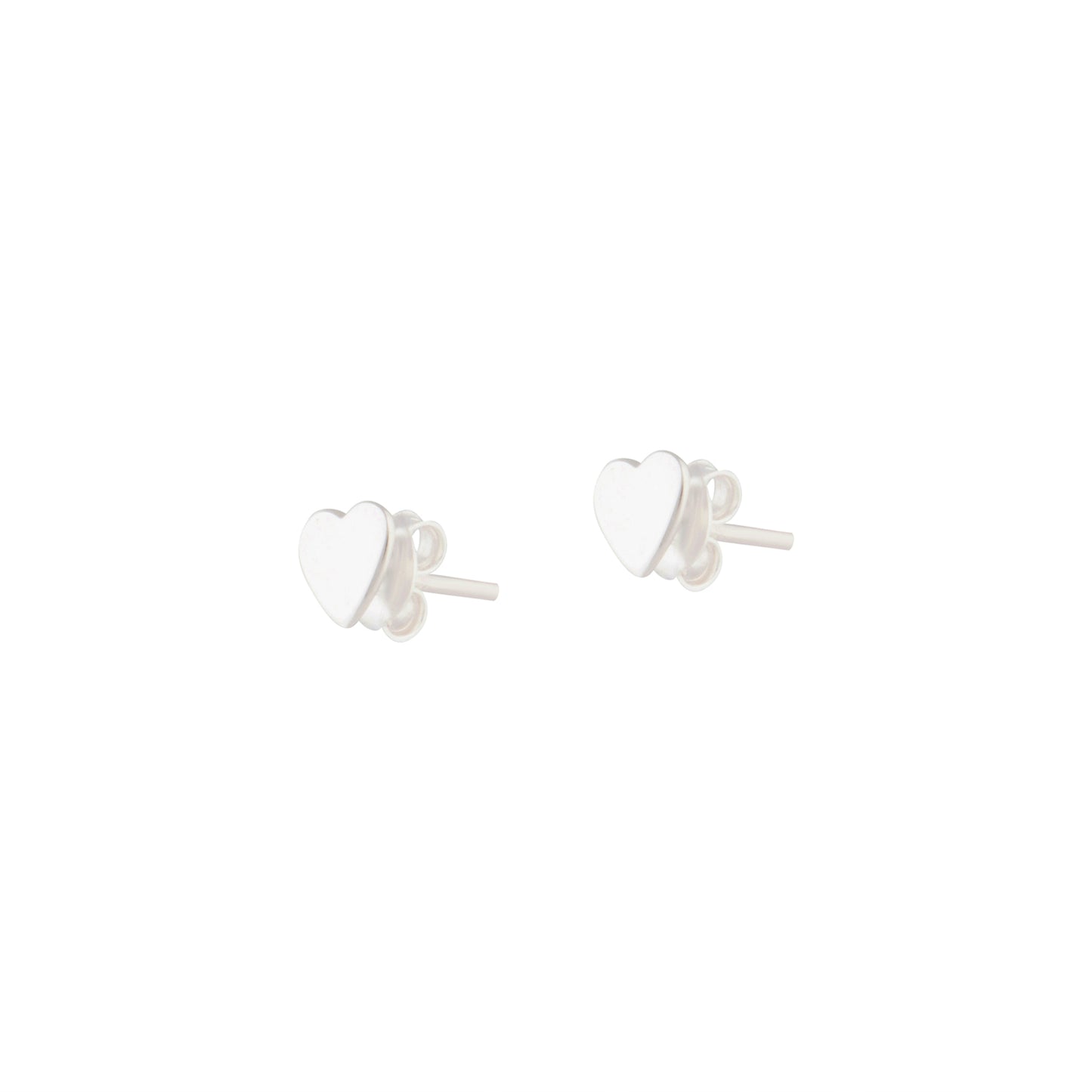 STERLING SILVER MINI HEART STUD EARRING
