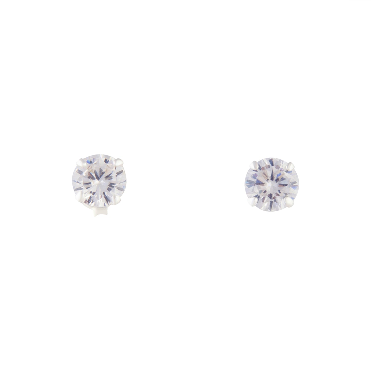 1 CARAT CRYSTAL STUD WITH STERLING SILVER POST