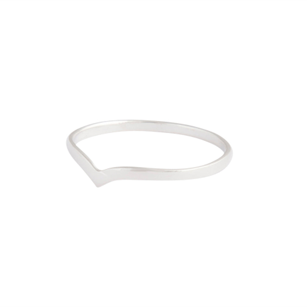 STERLING SILVER FINE WISHBONE RING