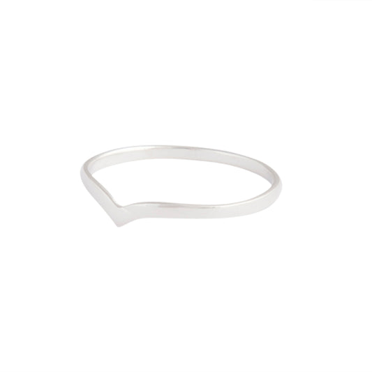 STERLING SILVER FINE WISHBONE RING