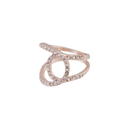 ROSE GOLD LOOPED DIAMANTE RING