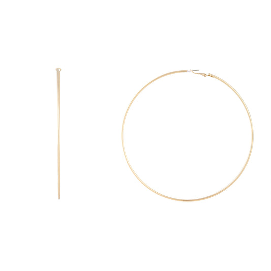 LARGE 12CM HOOP IN GOLD