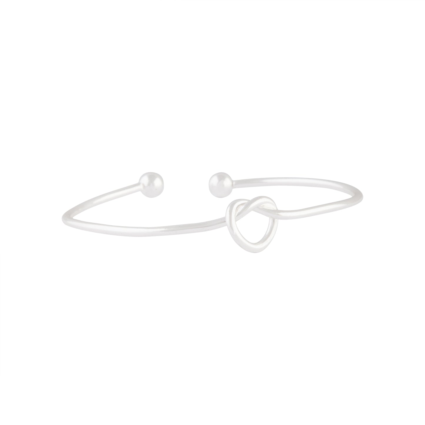 FINE SILVER KNOTTED OPEN CUFF