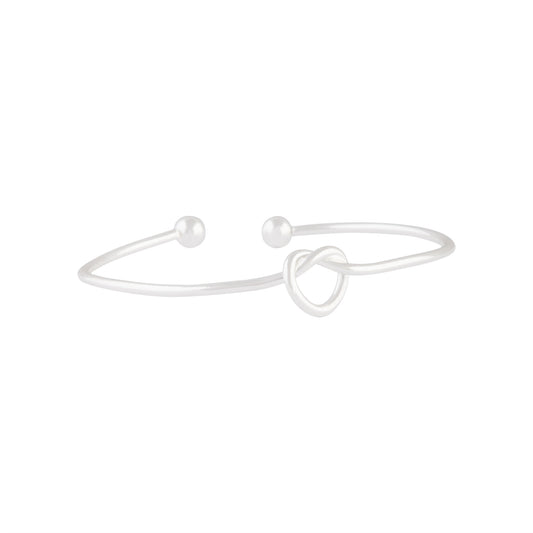 FINE SILVER KNOTTED OPEN CUFF