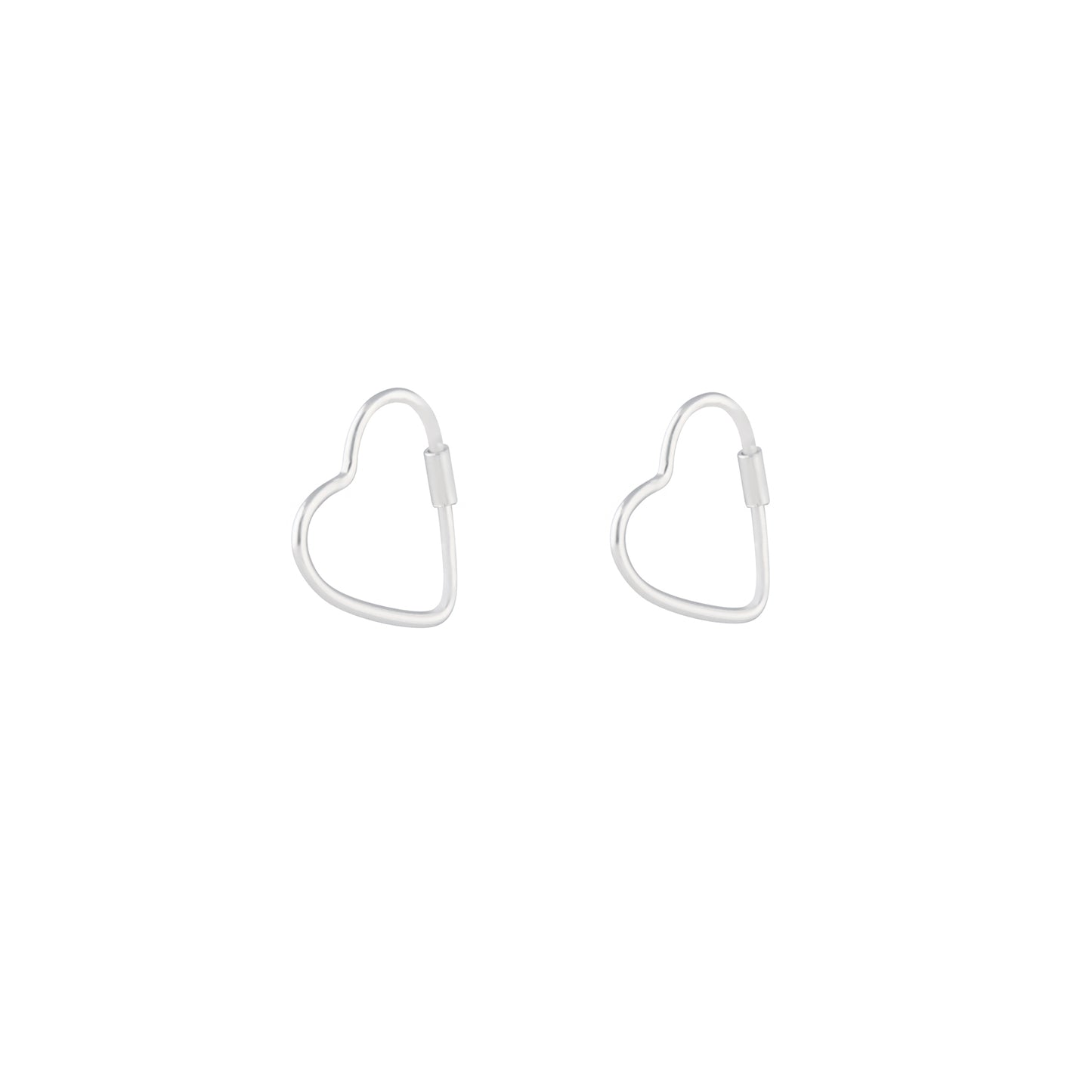 STERLING SILVER HEART SLEEPER EARRING