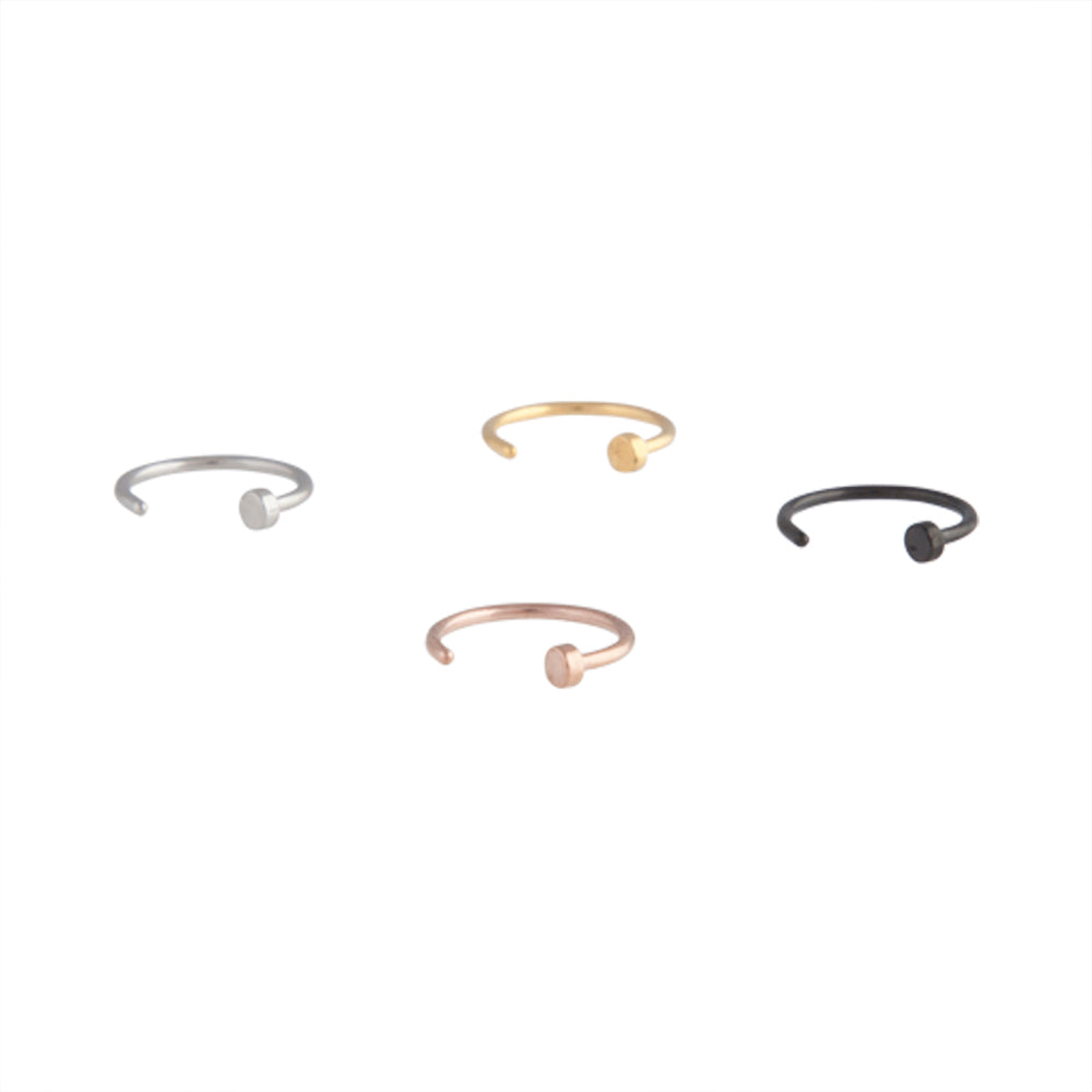 METALS MINI NAIL 9mm NOSE RING 4PACK 20Gx0.8mm