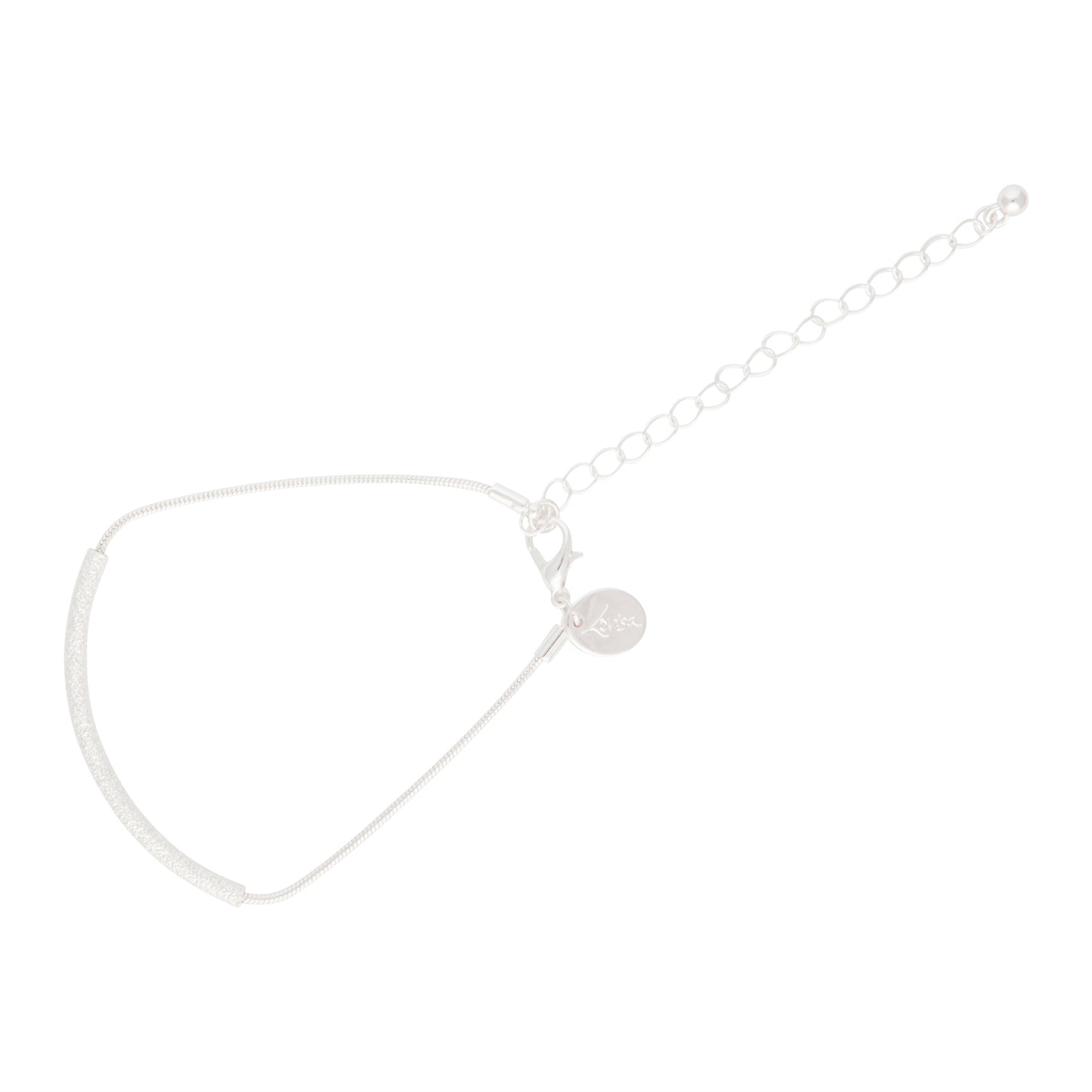 SILVER SANDBLASTED BAR BRACELET