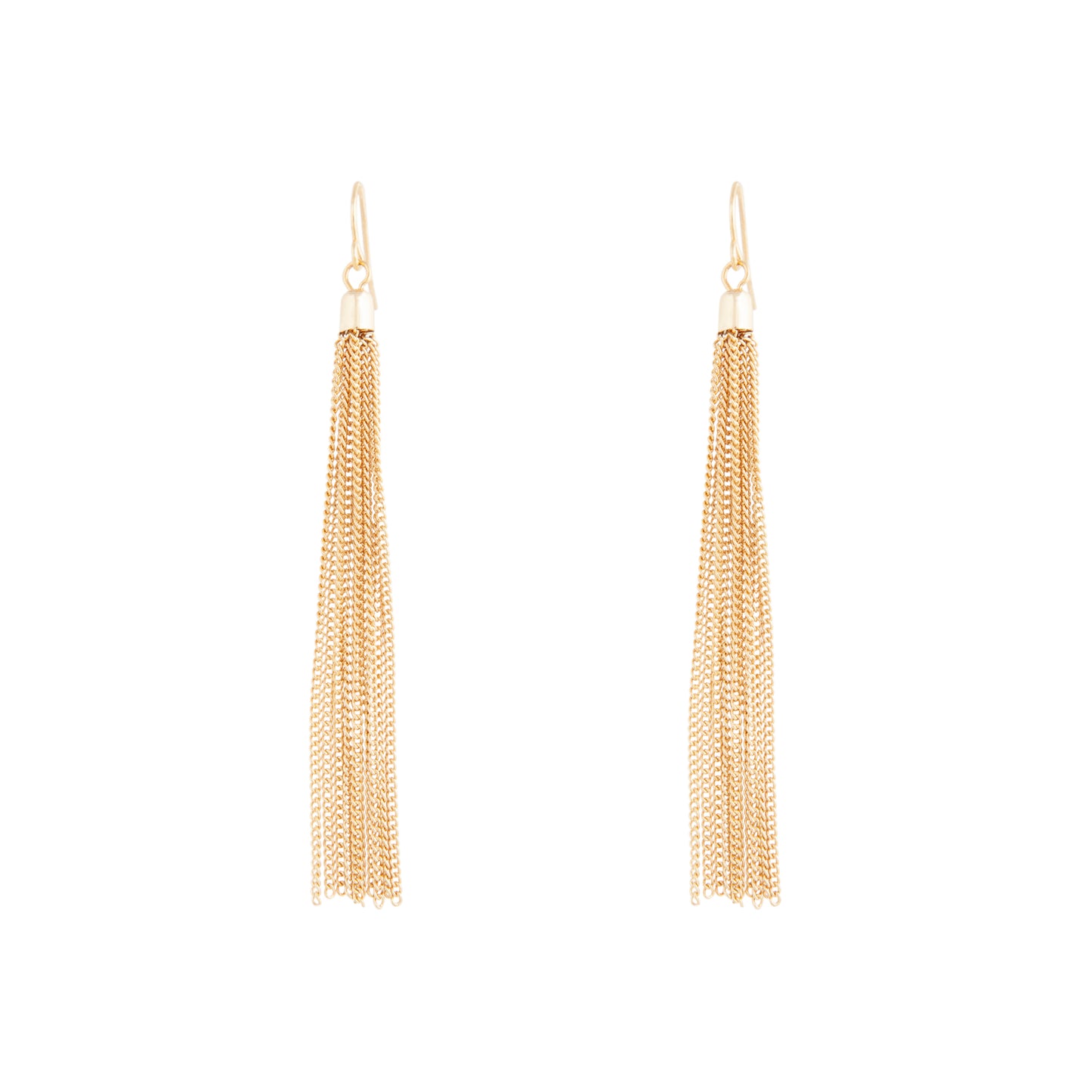 GOLD CHAIN TASSEL DROP EARRING