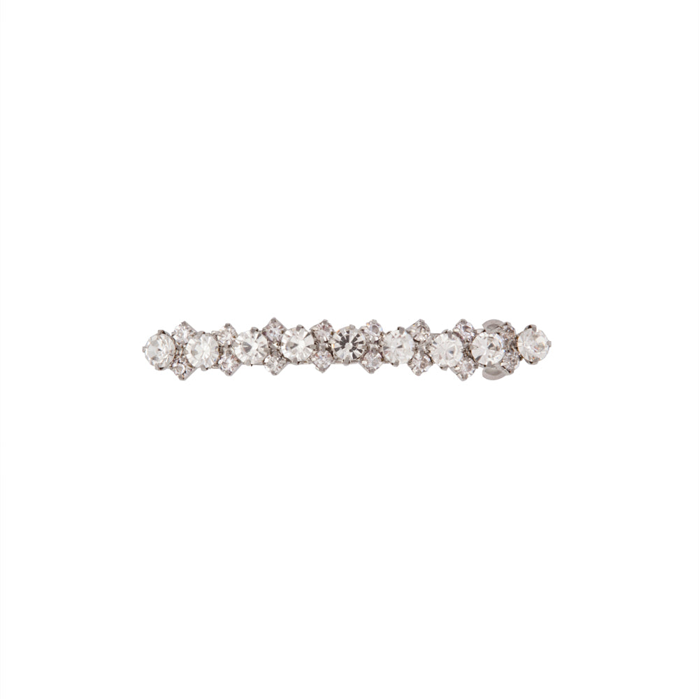 SINGLE ROW CRYSTAL BARETTE CLIP