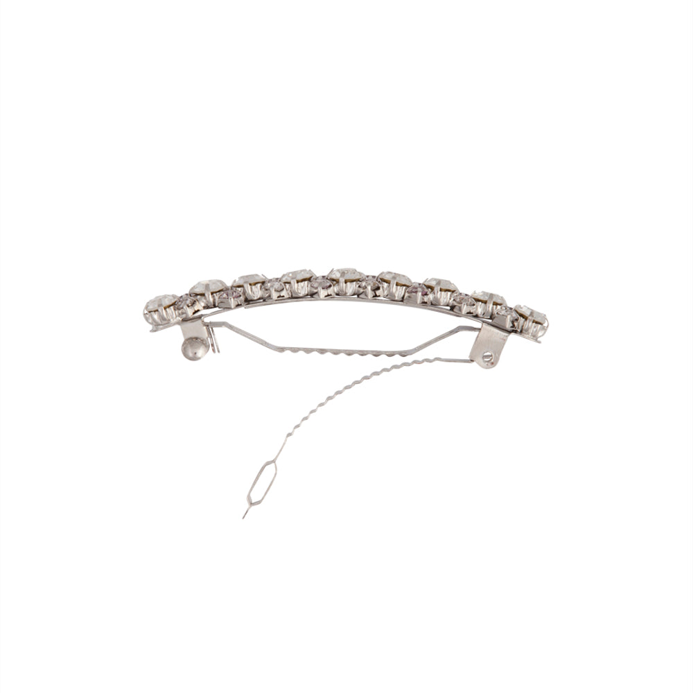 SINGLE ROW CRYSTAL BARETTE CLIP