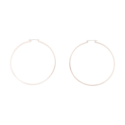 ROSE GOLD SQUARE EDGED 9CM HOOP