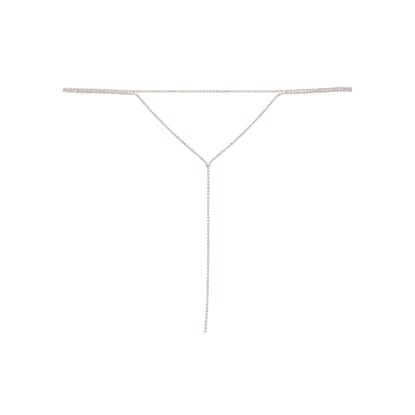 SILVER DIAMANTE Y NECK CROSS OVER CHOKER