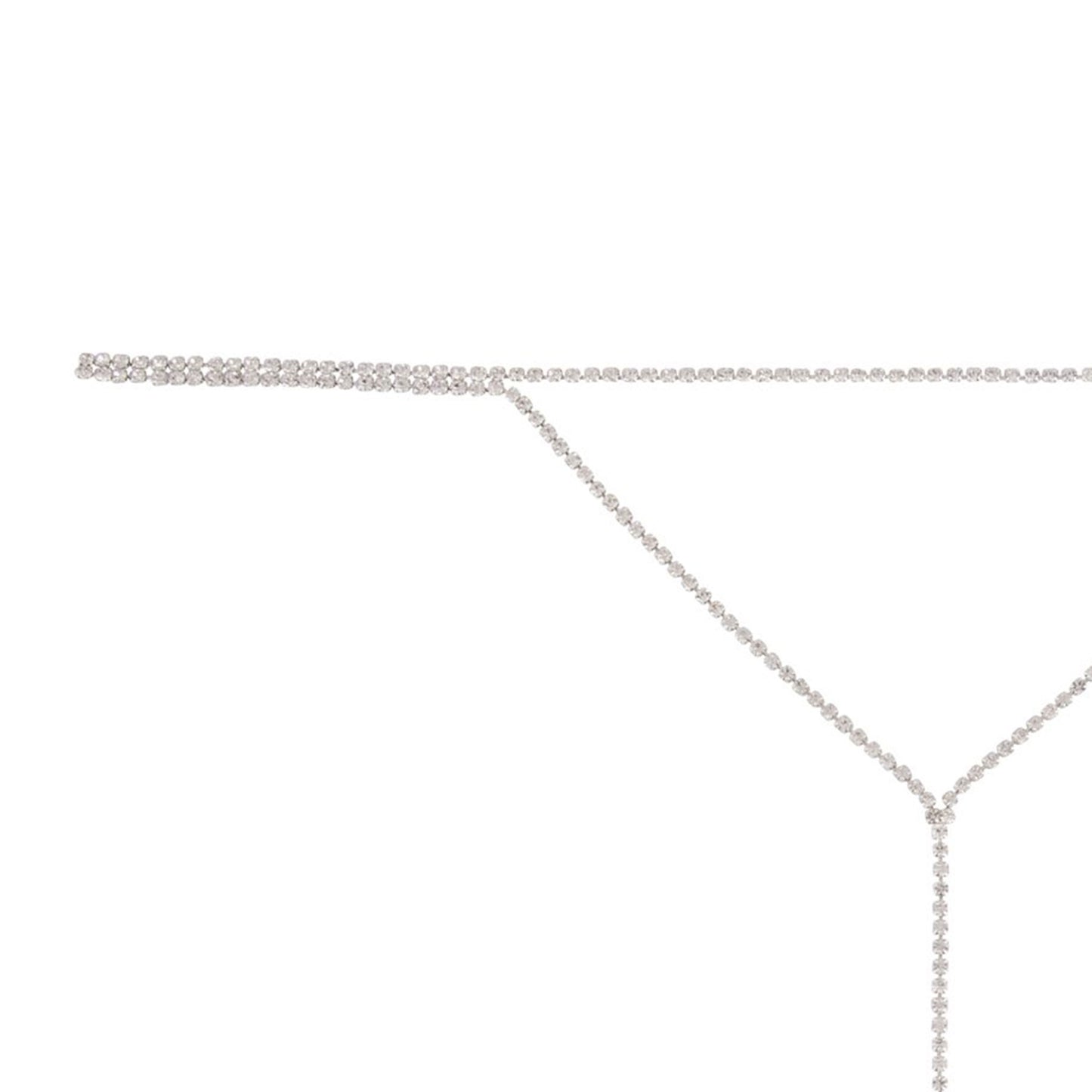 SILVER DIAMANTE Y NECK CROSS OVER CHOKER