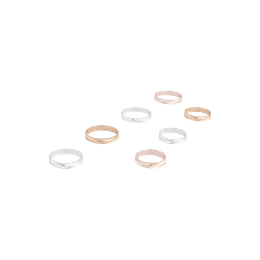 FGOLD MM DIAMOND CUT RING 7PK