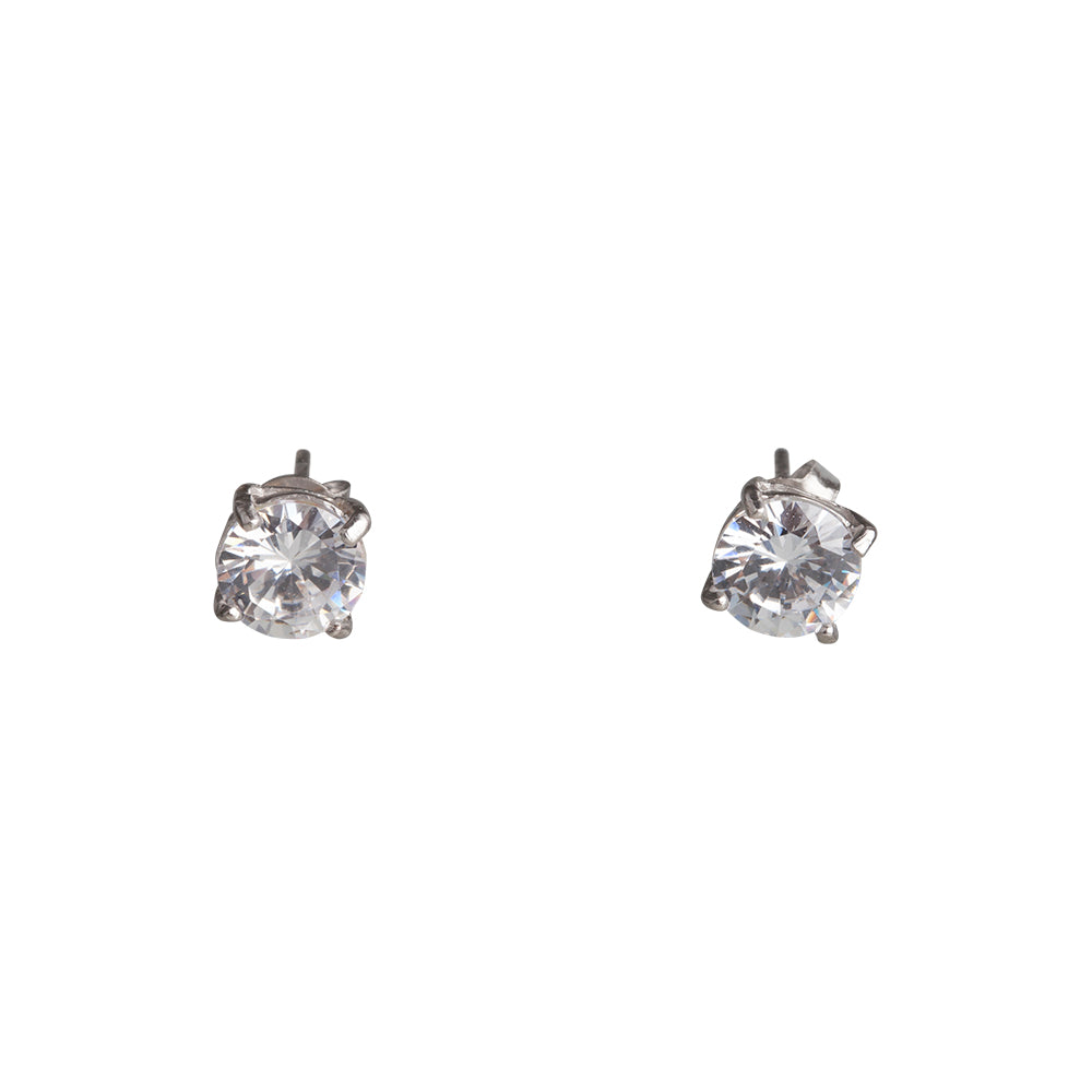 1CT ROUND CRYSTAL STUD