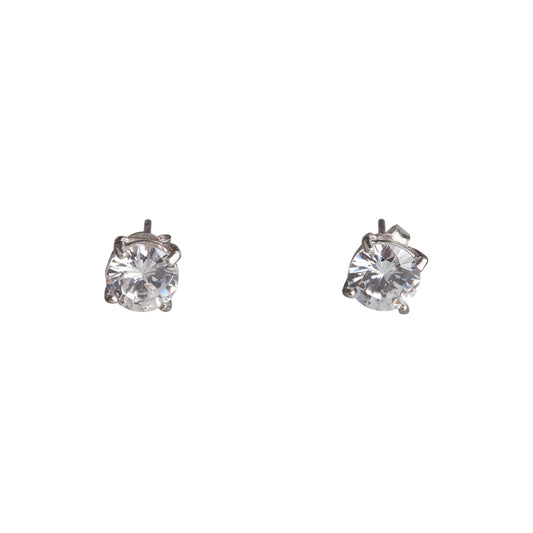 1CT ROUND CRYSTAL STUD