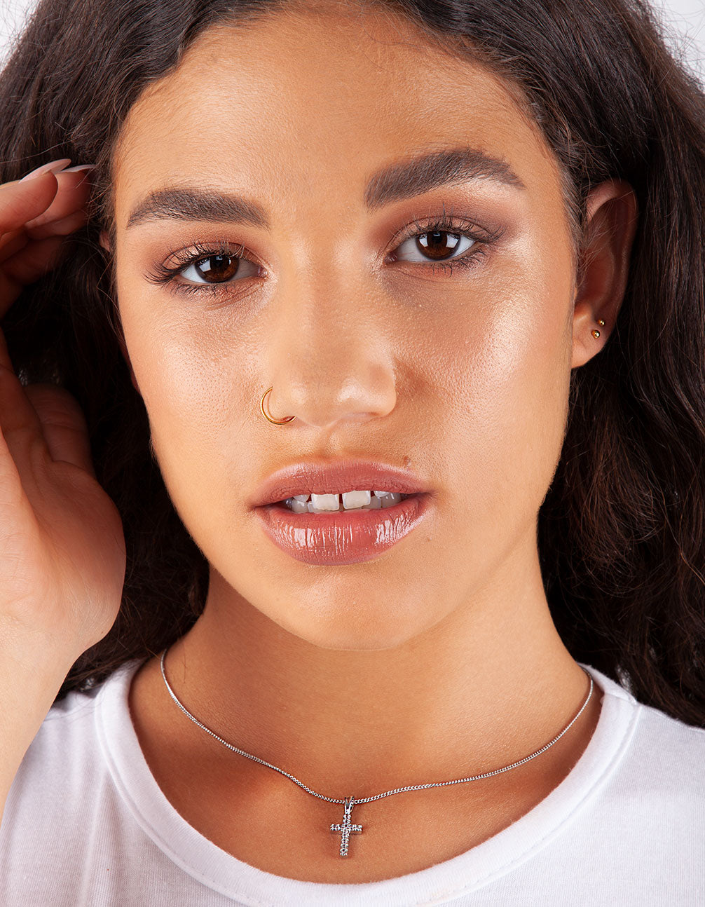 CRYSTAL CROSS NECKLACE