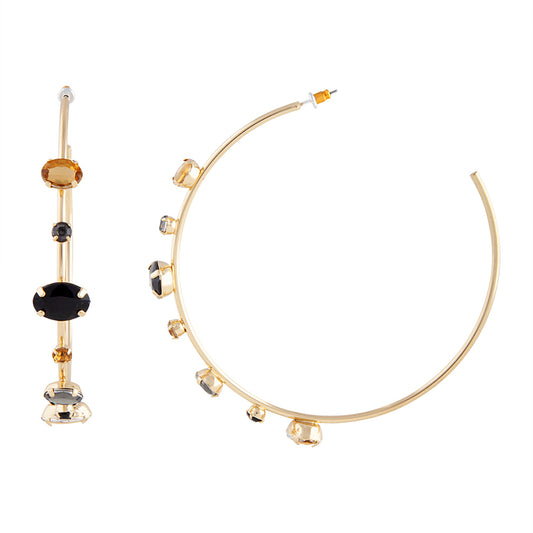 BLGO SG STONE SET LRG HOOP ER