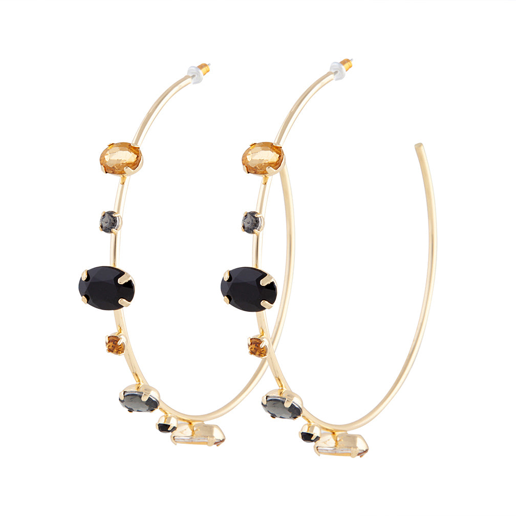 BLGO SG STONE SET LRG HOOP ER