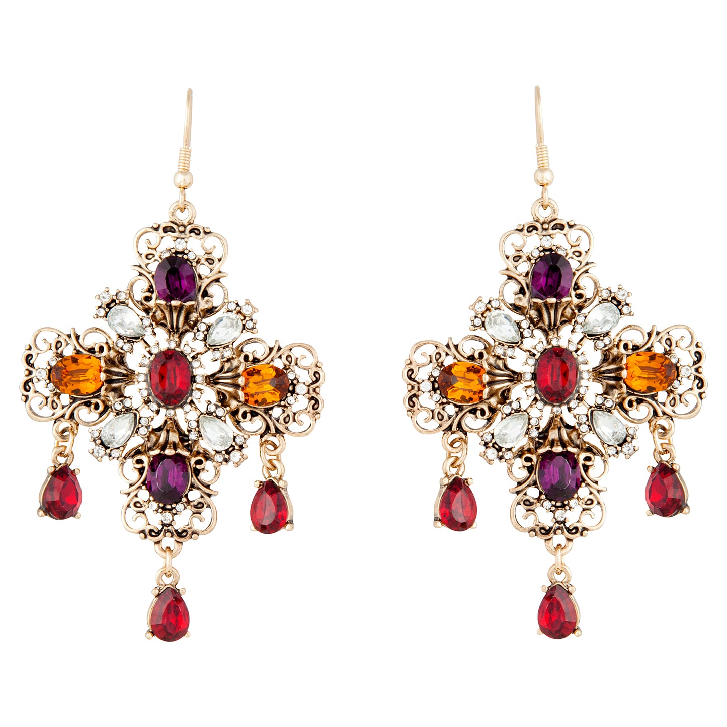 FGOLD AG JEWEL ETHNIC CROSS@