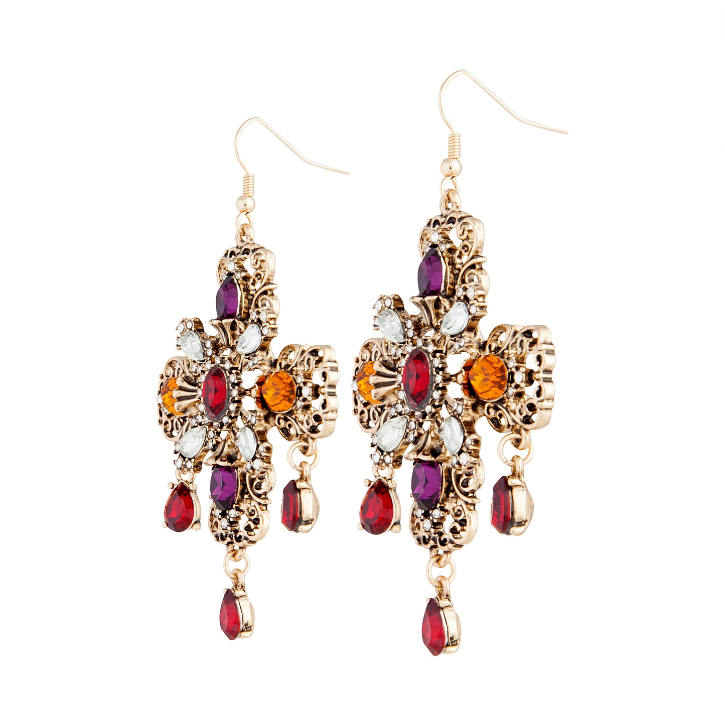 FGOLD AG JEWEL ETHNIC CROSS@