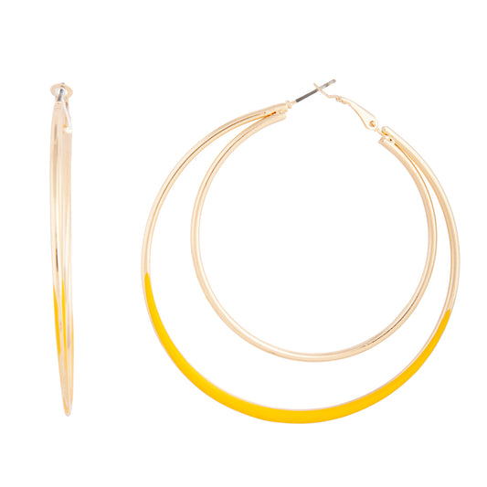 YLW SG ENAMEL DOUBLE HOOP
