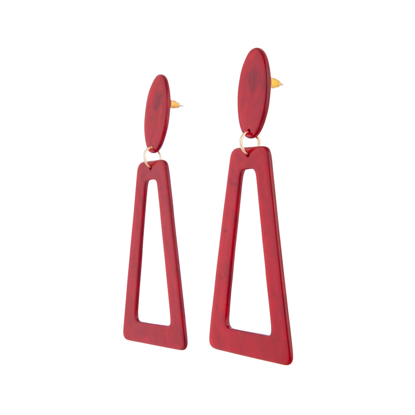 RED ACYRLIC OVAL TOP ER