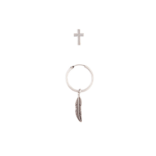 MENS RH CROSS & FAUX FTH 2PK ER@