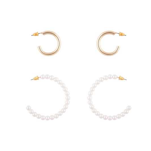 FSPRL SG PEARL & HOOP 2PK ER