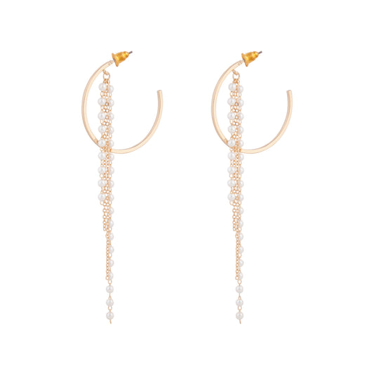 FSPRL SG PEARL CHAIN HOOP ER