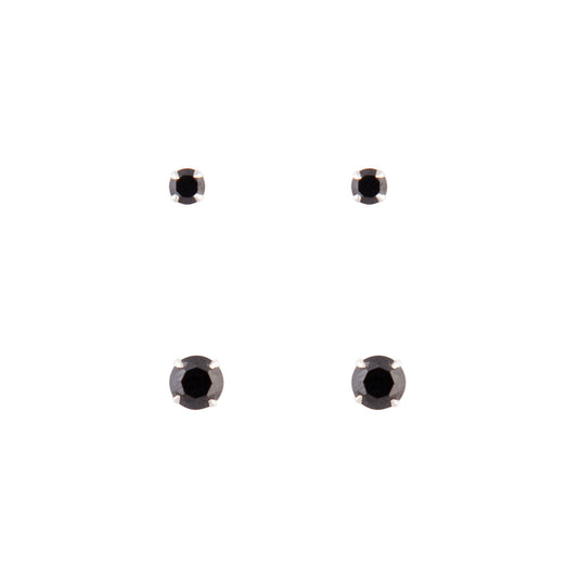 MENS ST CZ CIRCL STD 2PK ER