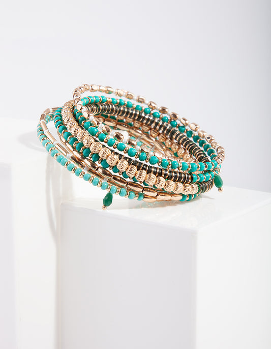 T&T SEED BEAD STRETCH CUFF