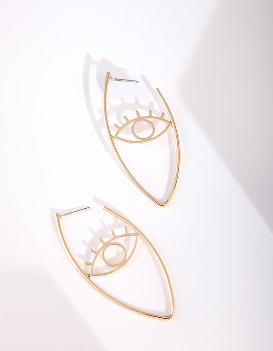 ERST  SG EVIL EYE OVAL HOOP@